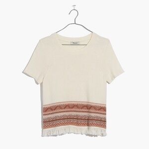 NWT Madewell Fringed Medina Sweater Tee XS
